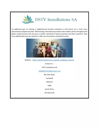DSTV Installations Benoni | Dstvinstallationssa.co.za