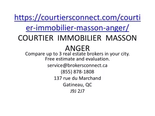 COURTIER  IMMOBILIER  MASSON  ANGER