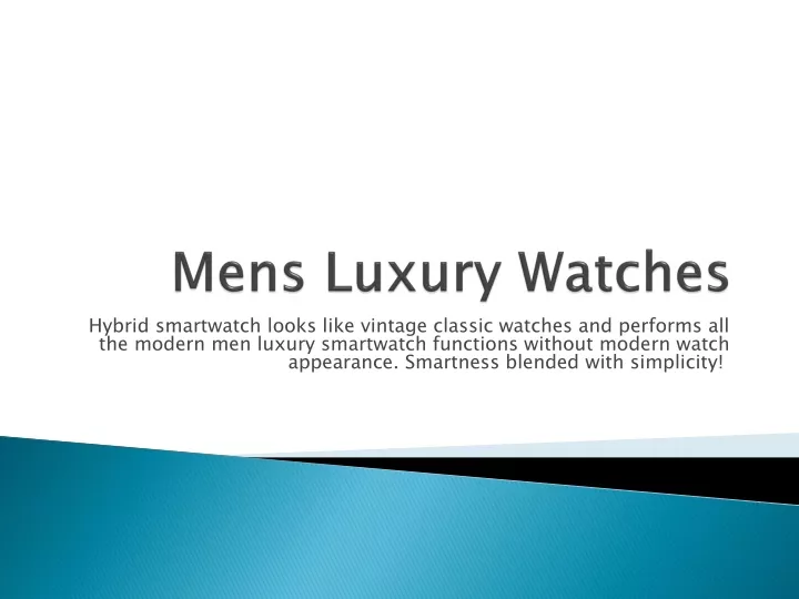 m ens luxury watches