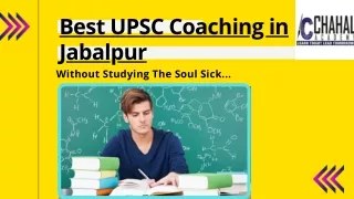 Best UPSC Coaching in Jabalpur - Chahal Academy
