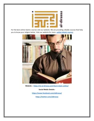 for the best online islamic courses visit