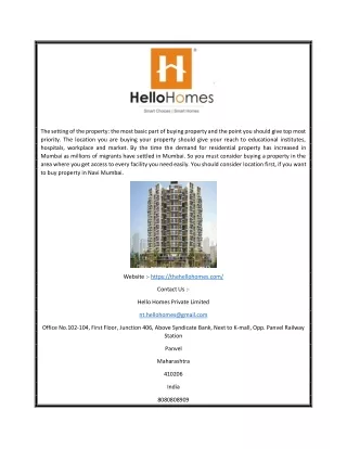 New Mumbai Flats | Thehellohomes.com