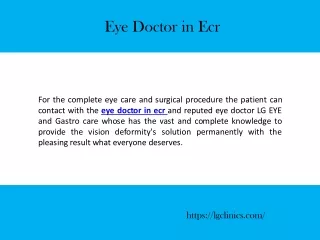 eye doctor in ecr