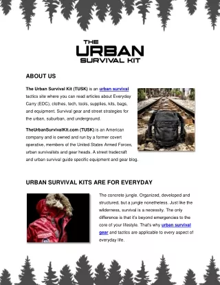 The Must-Have Urban Survival Gear