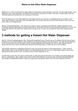 where to find office water dispenser