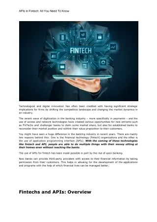 apis in fintech all you need to know