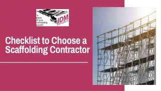 Checklist to Choose a Scaffolding Contractor