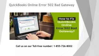 QuickBooks Online Error 502 Bad Gateway 1-855-726-8002