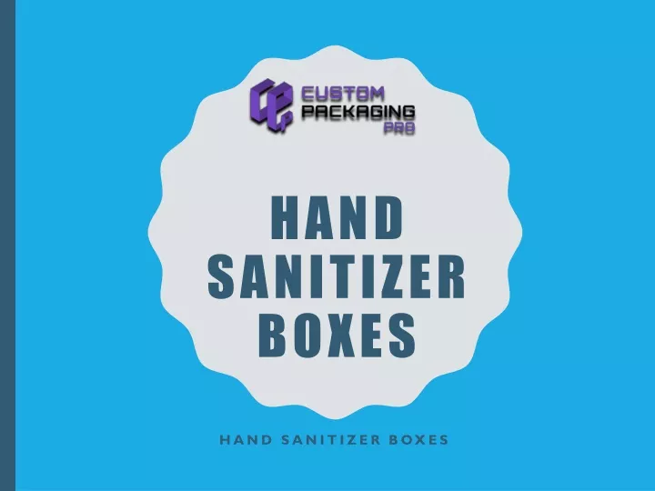 hand sanitizer boxes