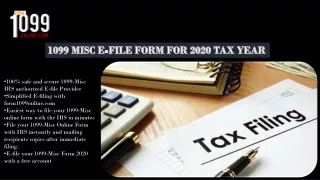 1099 misc e file form for 2020 tax year
