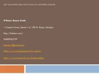 get glowing skin with facial by kdoters udaipur