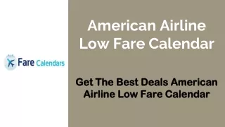 american airline low fare calendar