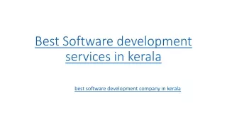 Best Software development services in kerala - best software development company in india