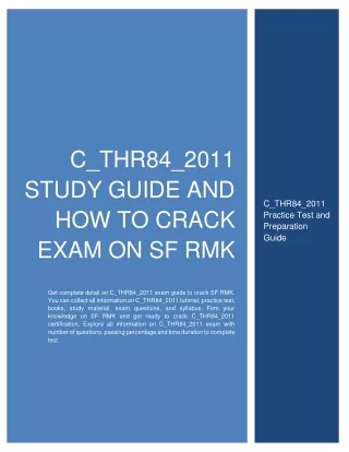 c thr84 2011 study guide and how to crack exam