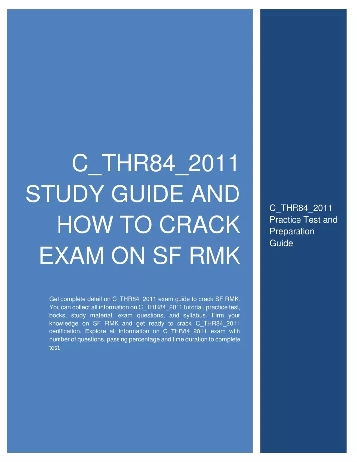 c thr84 2011 study guide and how to crack exam
