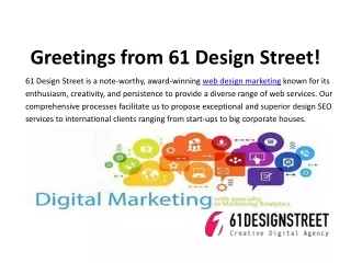 Greetings from 61 Design Street!