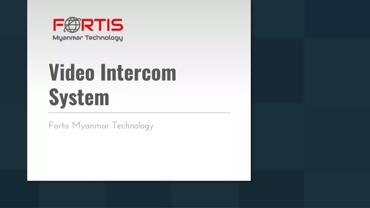 video intercom system