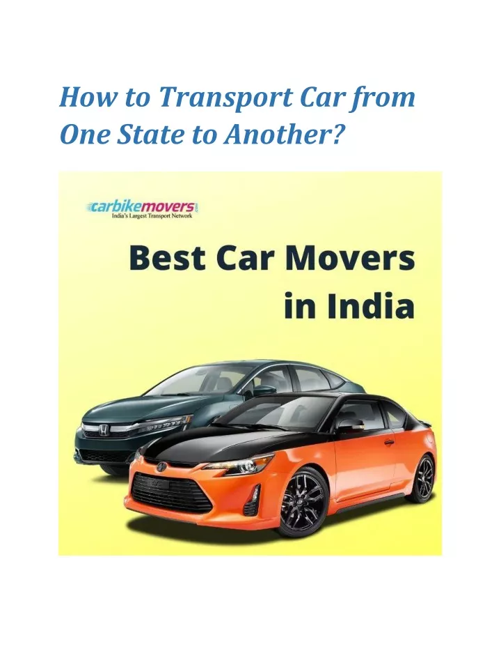 how to transport car from one state to another