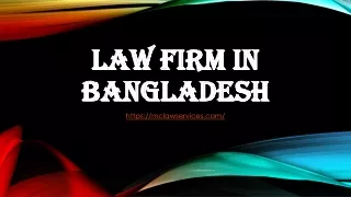 Law firm in Bangladesh