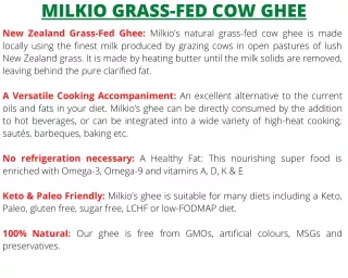 MILKIO GRASS-FED COW GHEE