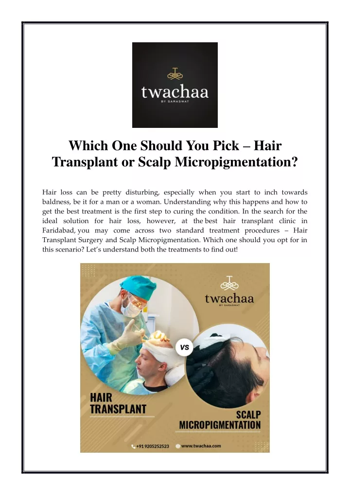which one should you pick hair transplant