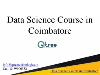 Best Data Science Certification Training Course in Coimbatore