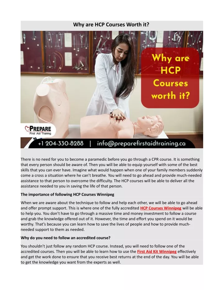 why are hcp courses worth it