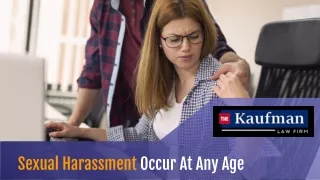 sexual harassment occur at any age