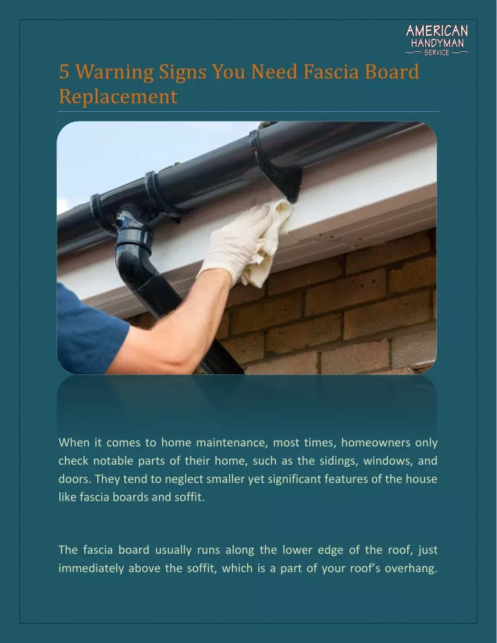 5 warning signs you need fascia board replacement