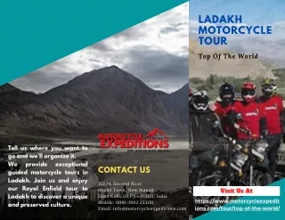 Best Ladakh Motorcycle Tour