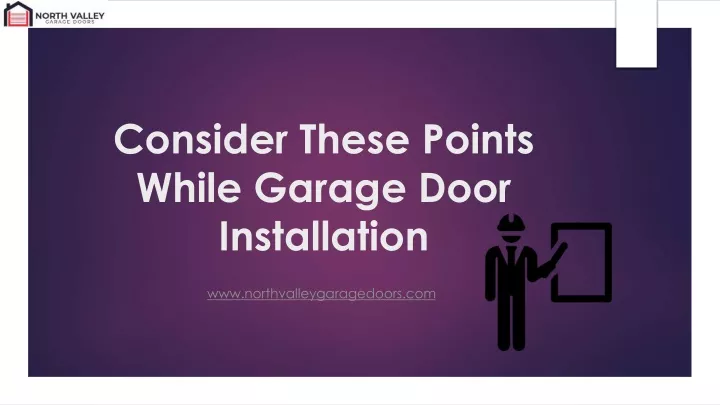 consider these points while garage door