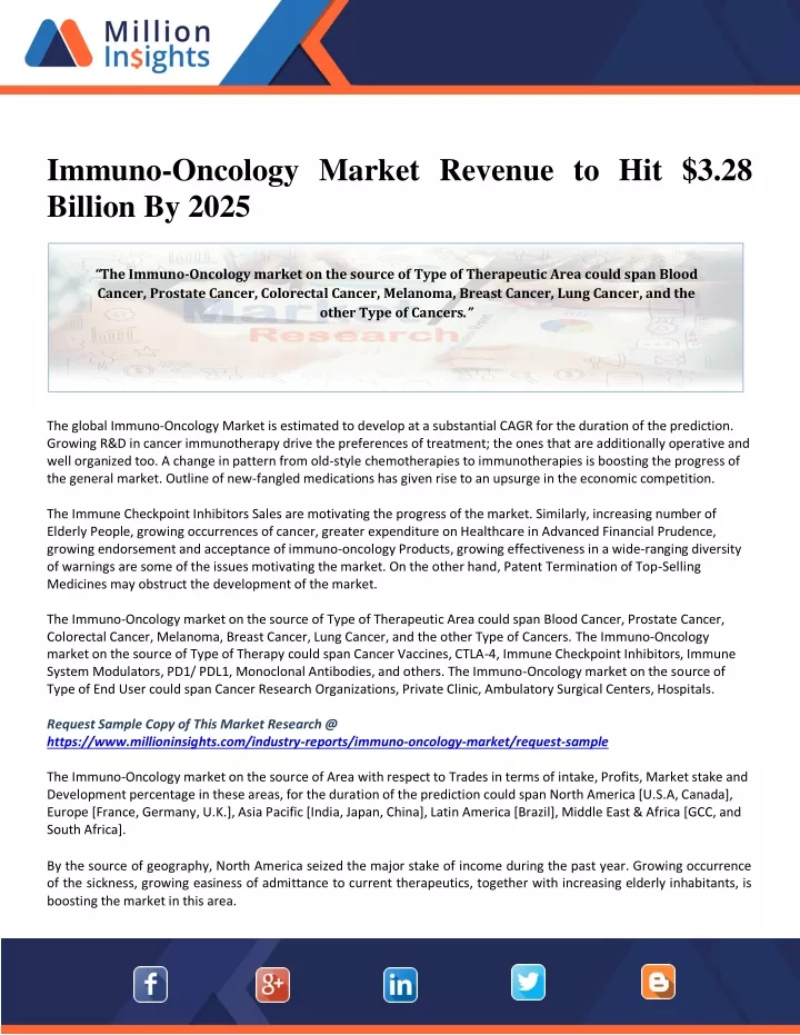 immuno oncology market revenue