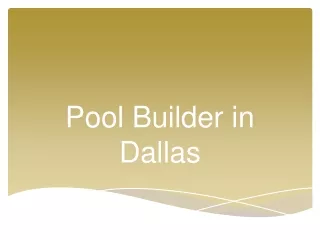 pool builder in dallas