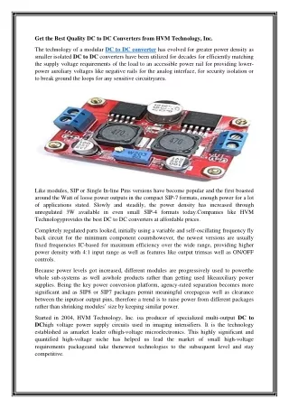 get the best quality dc to dc converters from
