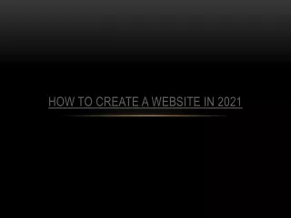 how to create a website in 2021