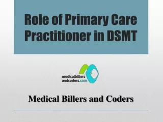role of primary care practitioner in dsmt