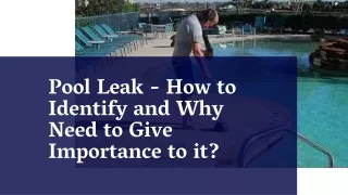 po ol leak how to identify and why need to give