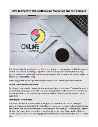 how to improve sales with online marketing