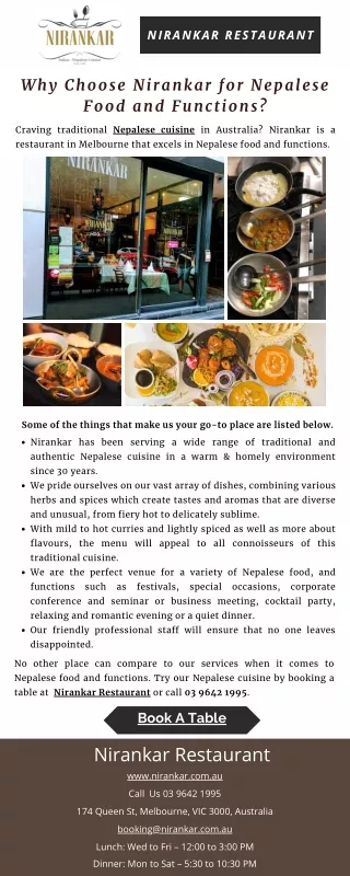 Why Choose Nirankar for Nepalese Food and Functions?