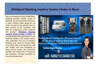 Whirlpool Washing machine Service Center in Neral