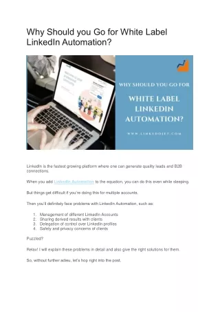 Why Should you Go for White Label LinkedIn Automation?