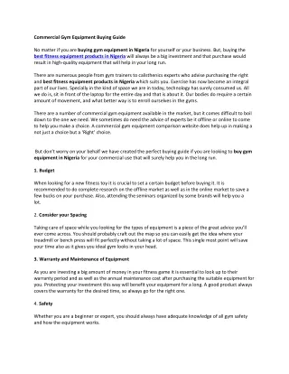 commercial gym equipment buying guide no matter