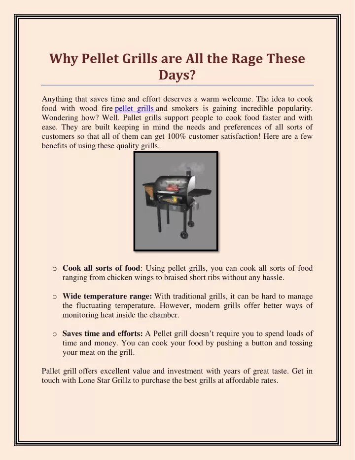 why pellet grills are all the rage these days