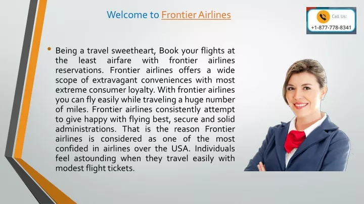 welcome to frontier airlines