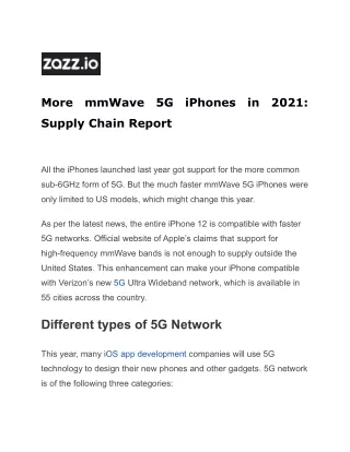 More mmWave 5G iPhones in 2021: Supply Chain Report