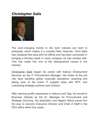 christopher salis