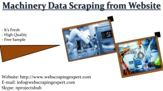machinery data scraping from website