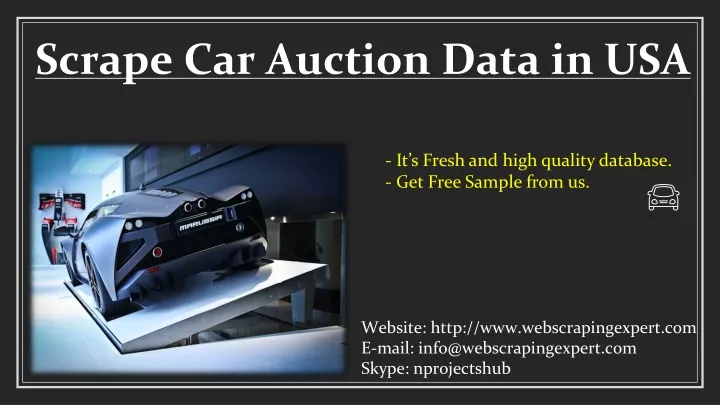 scrape car auction data in usa
