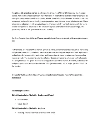 the global risk analytics market is estimated