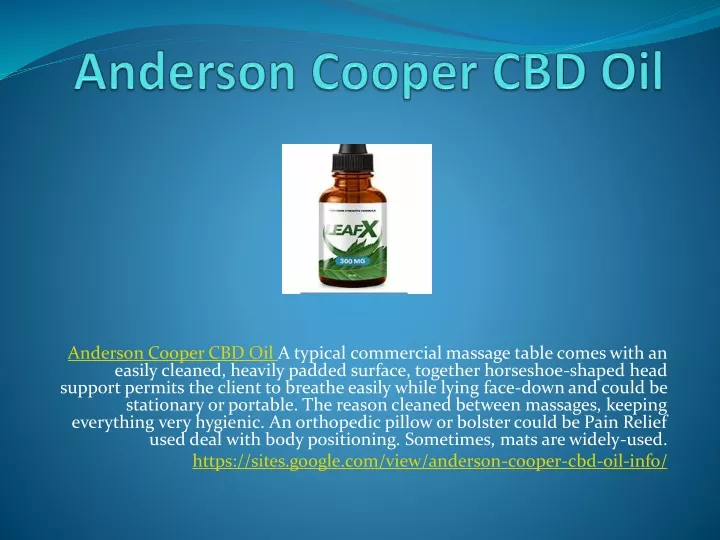 anderson cooper cbd oil a typical commercial